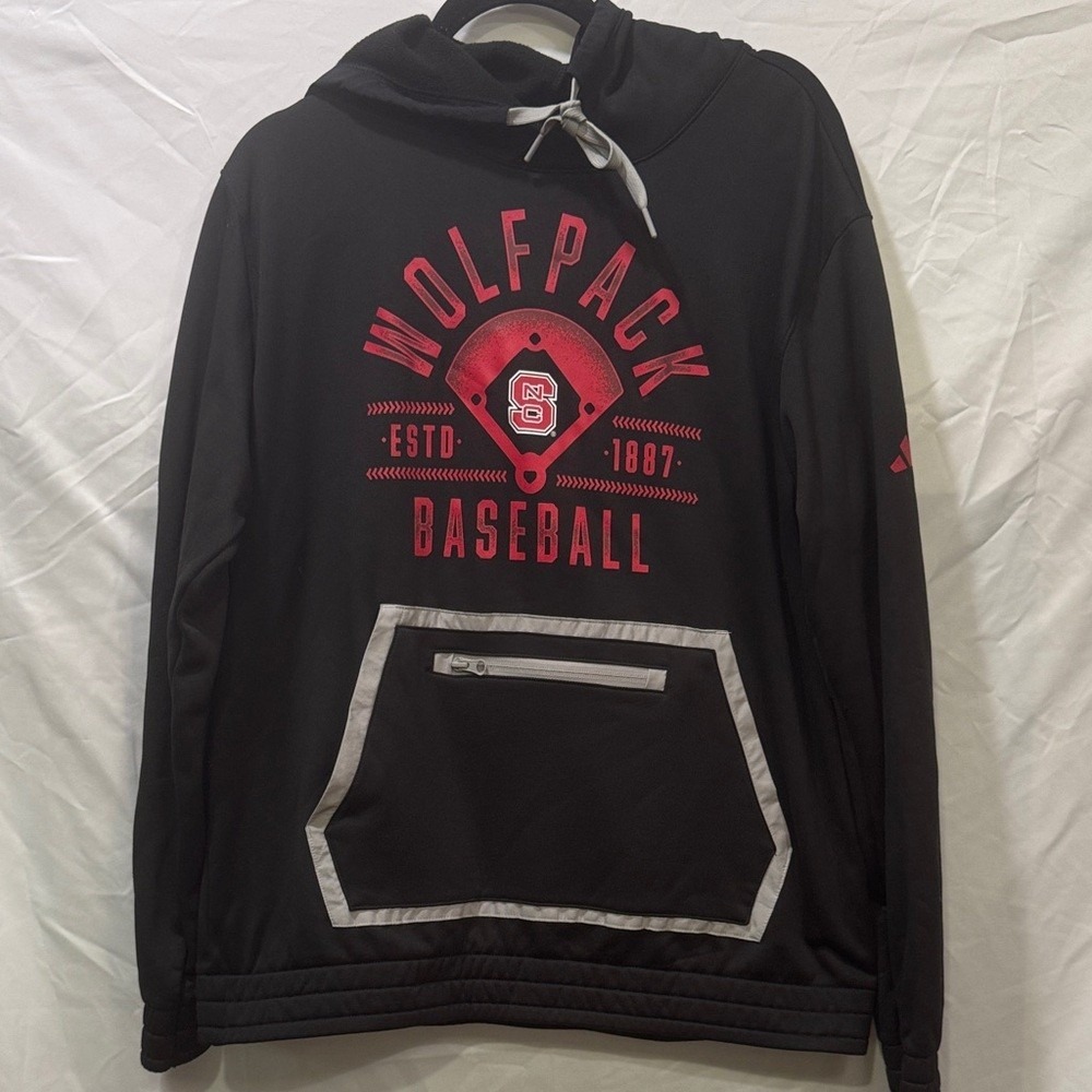 NWOT Adidas Wolfpack Baseball  Hoodie